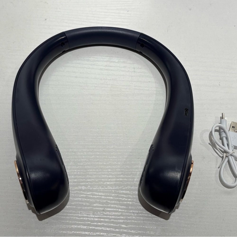 Black Wireless Headphones with Gold Accents